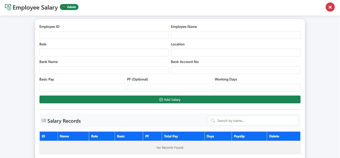 Payment and salary management interface
